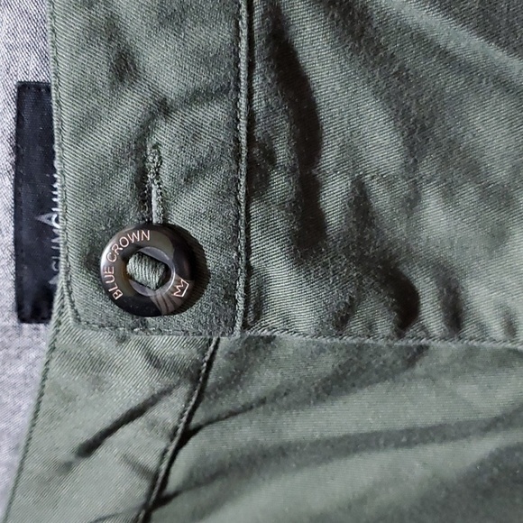 SLIM CHINO BLUE CROWN ARMY GREEN SHORTS SIZE 38 TILLYS CLASSIC NORMCORE - Picture 3 of 6